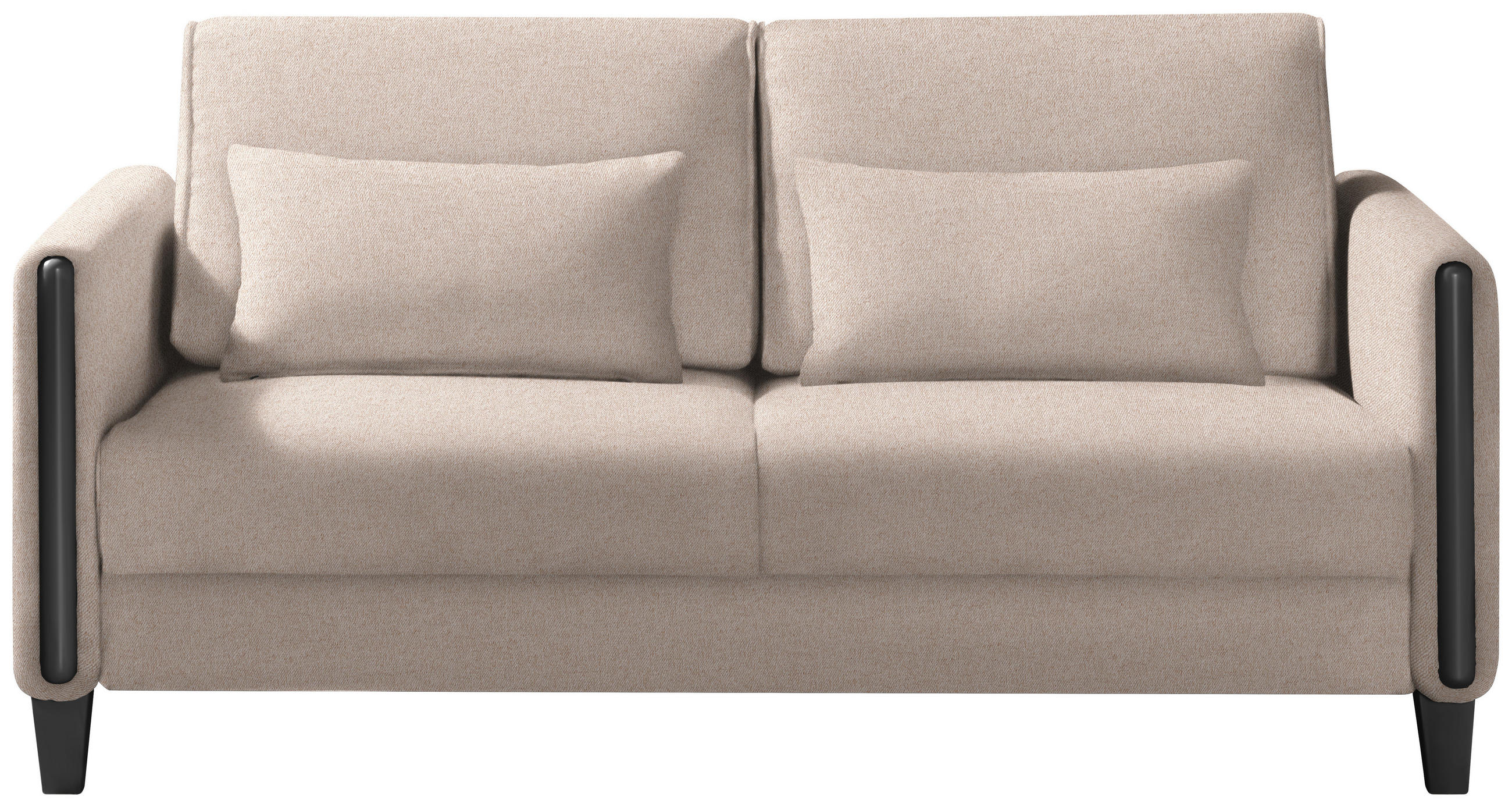 SCHLAFSOFA in Holz, Textil Schwarz, Beige  - Beige/Schwarz, Design, Holz/Textil (174/88/104cm) - Niels Andersson