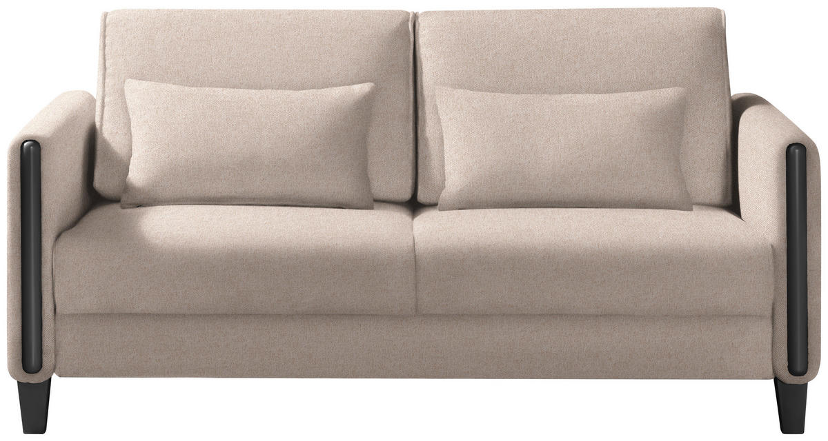 SCHLAFSOFA in Holz, Textil Schwarz, Beige  - Beige/Schwarz, Design, Holz/Textil (174/88/104cm) - Niels Andersson