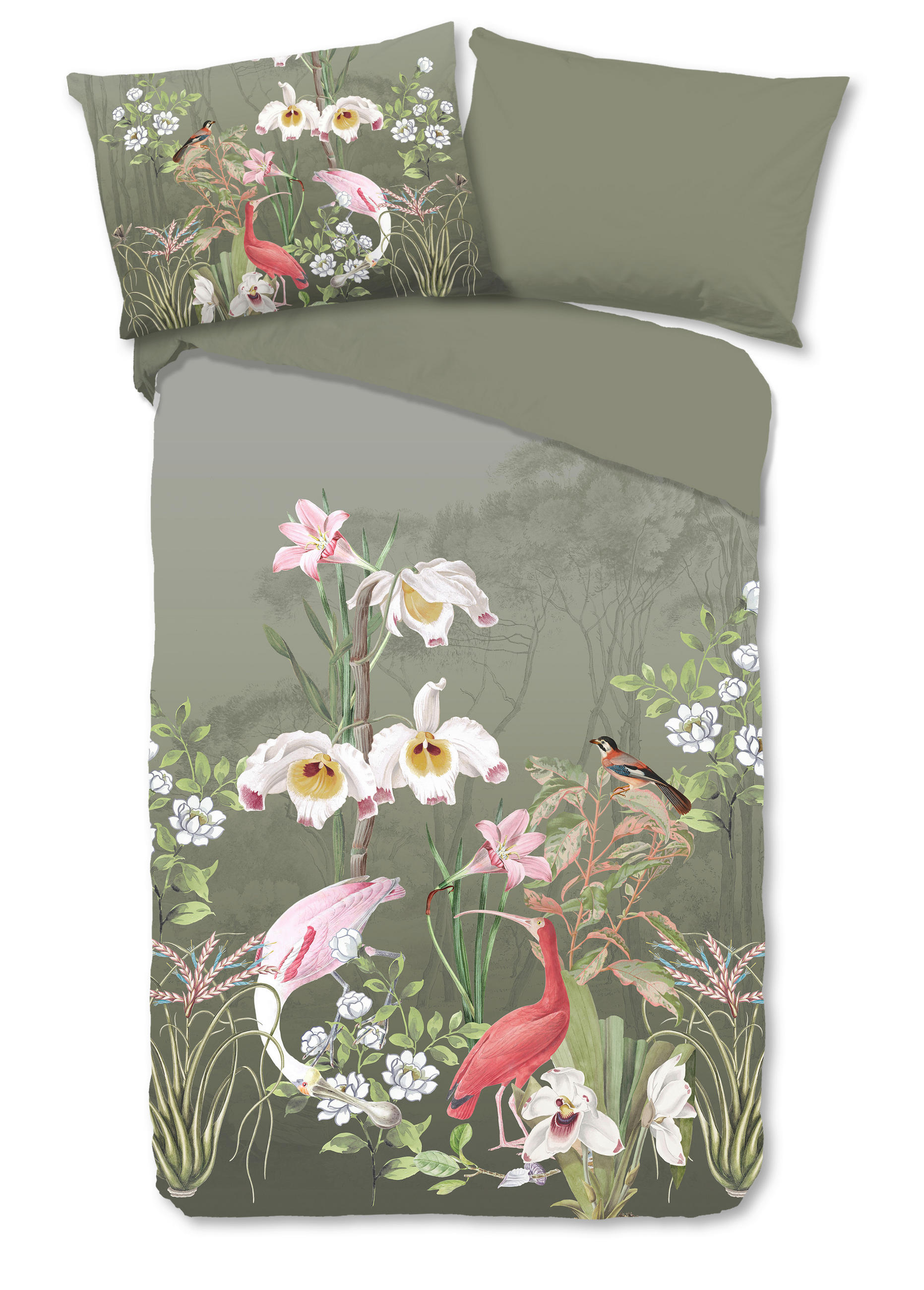 BETTWÄSCHE Good Morning Renforcé 140/200 cm  - Jadegrün/Olivgrün, LIFESTYLE, Textil (140/200cm)