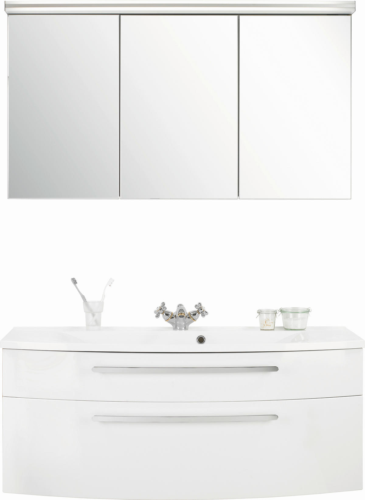 KUPAONICA  bijela  - bijela, Design, kamen/drvni materijal (120cm) - Novel