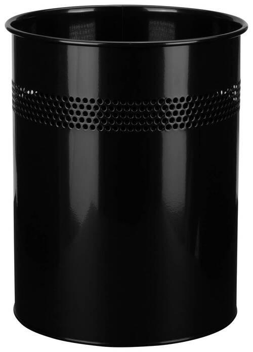 ABFALLSAMMLER 15 l  Metall  - Schwarz, MODERN, Metall (26/32/26cm) - MID.YOU