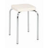 STAPELHOCKER Weiß, Chromfarben  - Chromfarben/Weiß, Basics, Kunststoff/Metall (36/49/36cm) - Carryhome