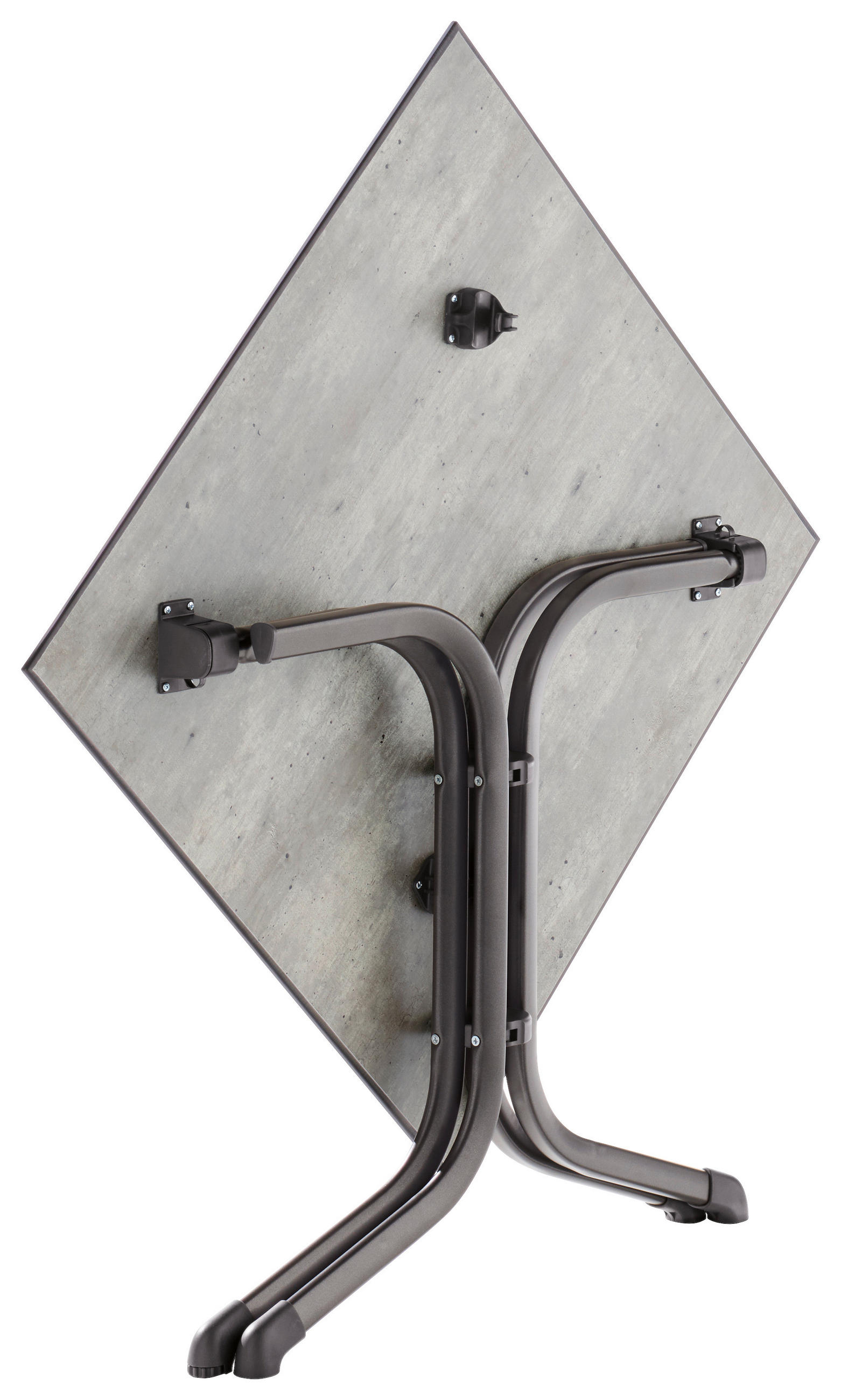 GARTENKLAPPTISCH 80/80/73 cm Metall, Kunststoff quadratisch  - Silberfarben/Grau, Basics, Kunststoff/Metall (80/80/73cm) - Sieger