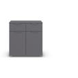 KOMMODE  in 80/81/42 cm  - Dunkelgrau, Design, Holzwerkstoff/Metall (80/81/42cm) - Carryhome