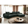 ECKSOFA Dunkelgrün Chenille  - Dunkelgrün/Schwarz, KONVENTIONELL, Kunststoff/Textil (362/176cm) - Carryhome