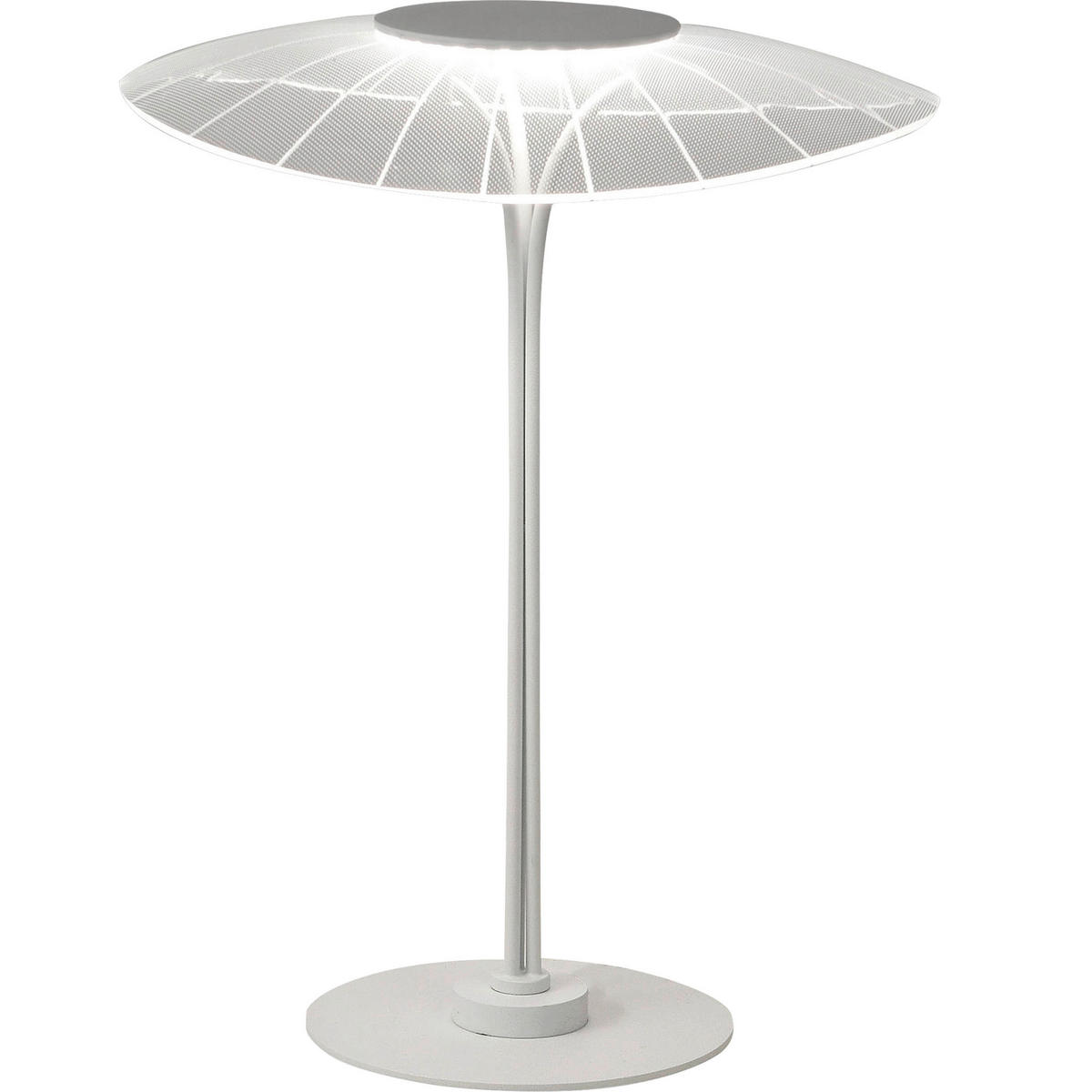 LED-TISCHLEUCHTE Vela 29/23/36,5 cm  - Weiß, Basics, Kunststoff/Metall (29/23/36,5cm) - Fabas Luce