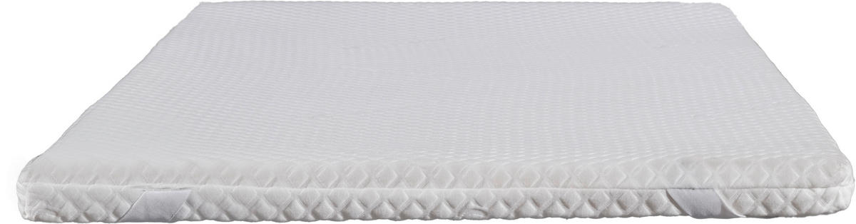 VRCHNÍ MATRACE, 60/120 cm - bílá, Basics, textil (60/120cm) - Livetastic
