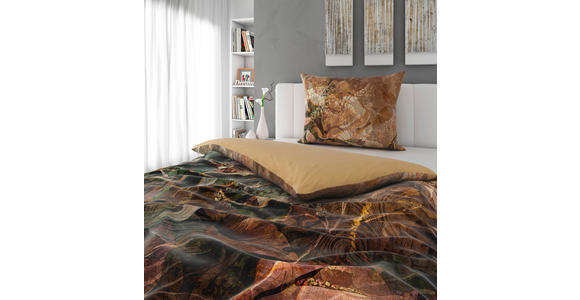 WENDEBETTWÄSCHE Satin 140/200 cm - Taupe, KONVENTIONELL, Textil (140/200cm) - Esposa
