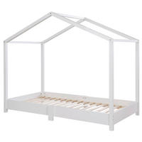 BODENBETT. - Weiss, Basics, Holzwerkstoff (76,5/121/146cm) - Roba