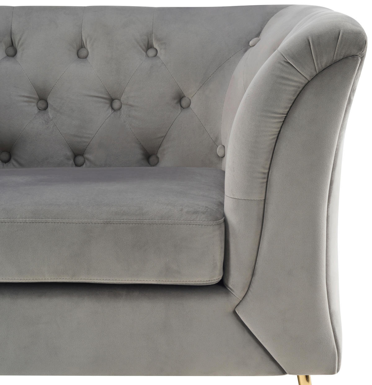 XXL-SESSEL - Goldfarben/Grau, KONVENTIONELL, Textil/Metall (109/80/79cm) - Carryhome