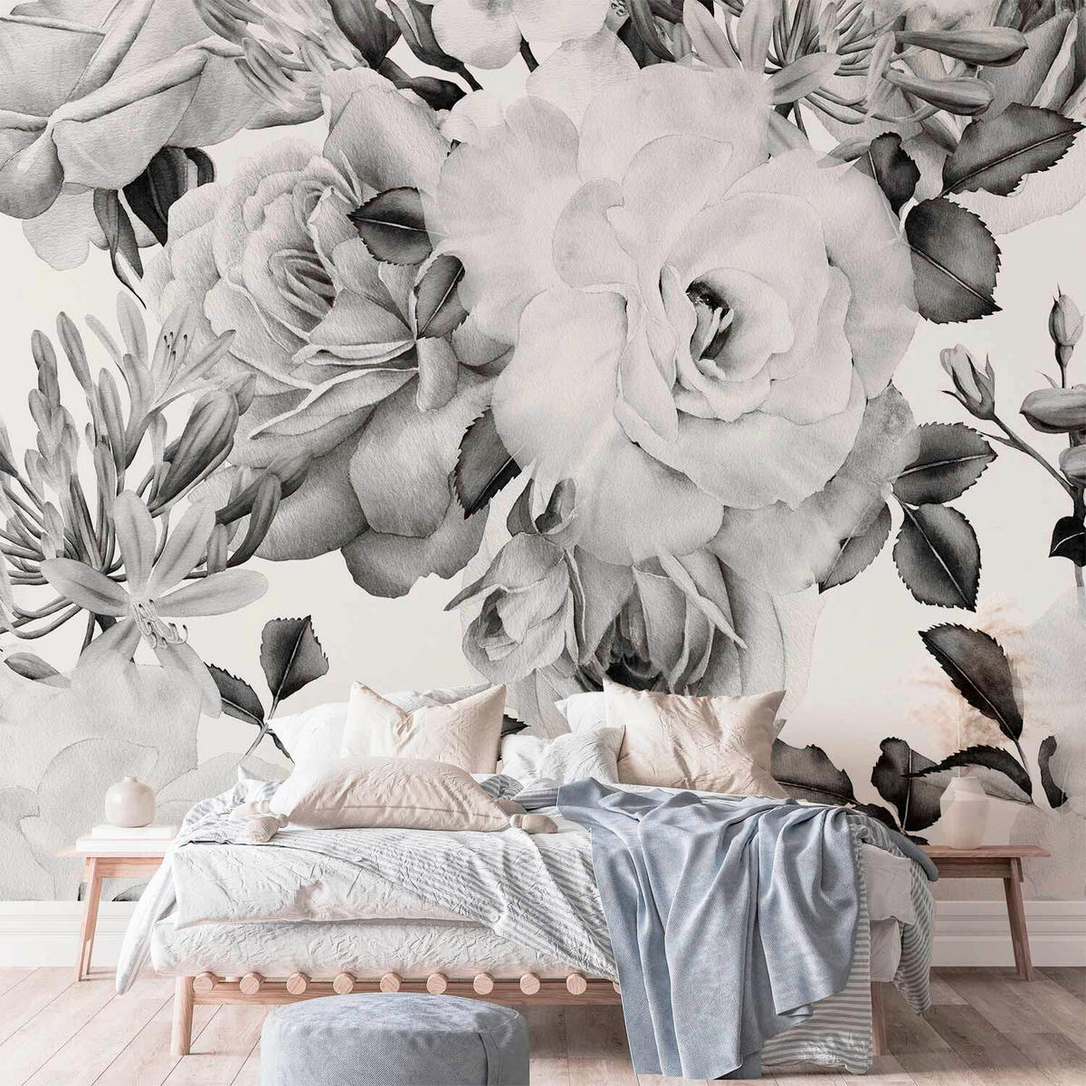 FOTOTAPETE  - Weiß/Grau, LIFESTYLE, Textil (100/70cm) - artgeist