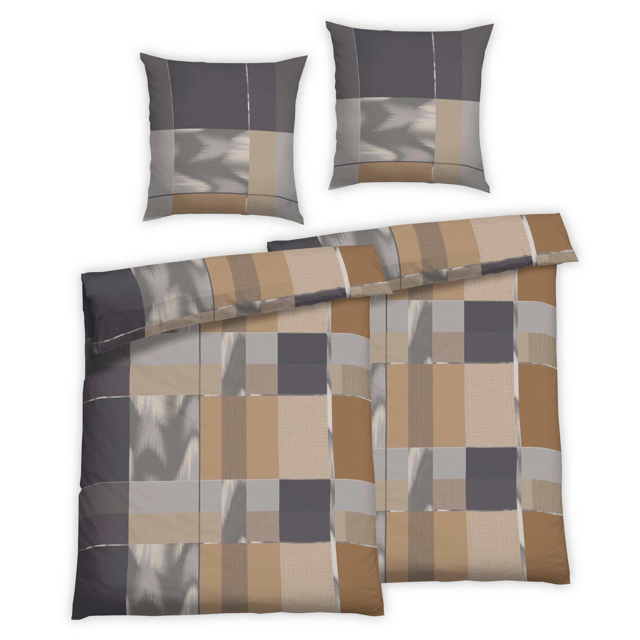 BETTWÄSCHE 4-teilig Satin 135/200 cm  - Beige, Basics, Textil (135/200cm) - Florella