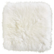 SCHAFFELL SITZKISSEN 34/34 cm Weiß - Weiß, Basics, Leder/Textil (34/34cm) - Linea Natura