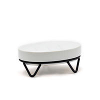 MÝDLENKA černá, bílá - bílá/černá, Basics, kov/keramika (12,5/8/5cm) - Sadena