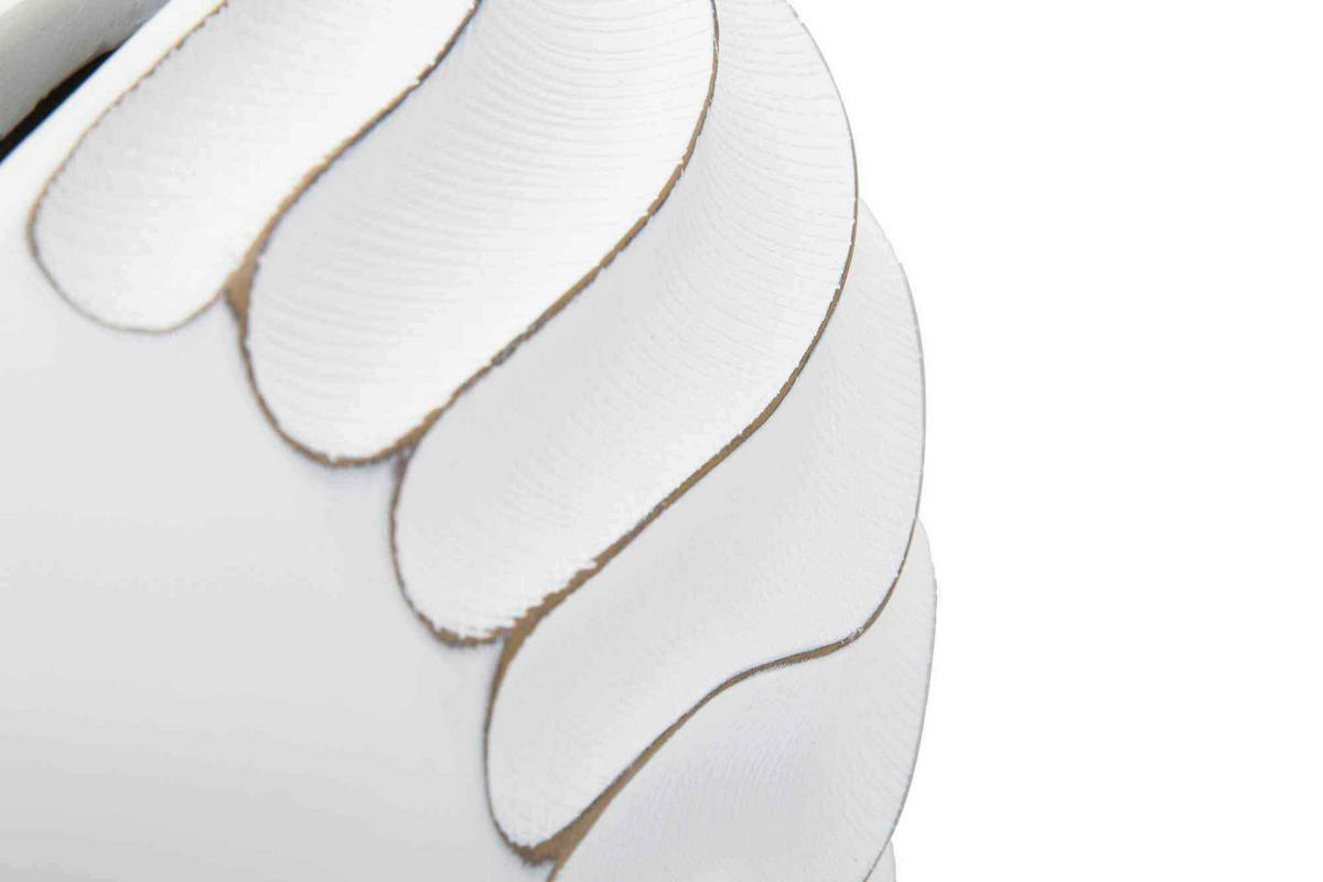 Vase Polyresin Lines  - Weiß, Basics, Kunststoff (34/24.5/11.5cm)