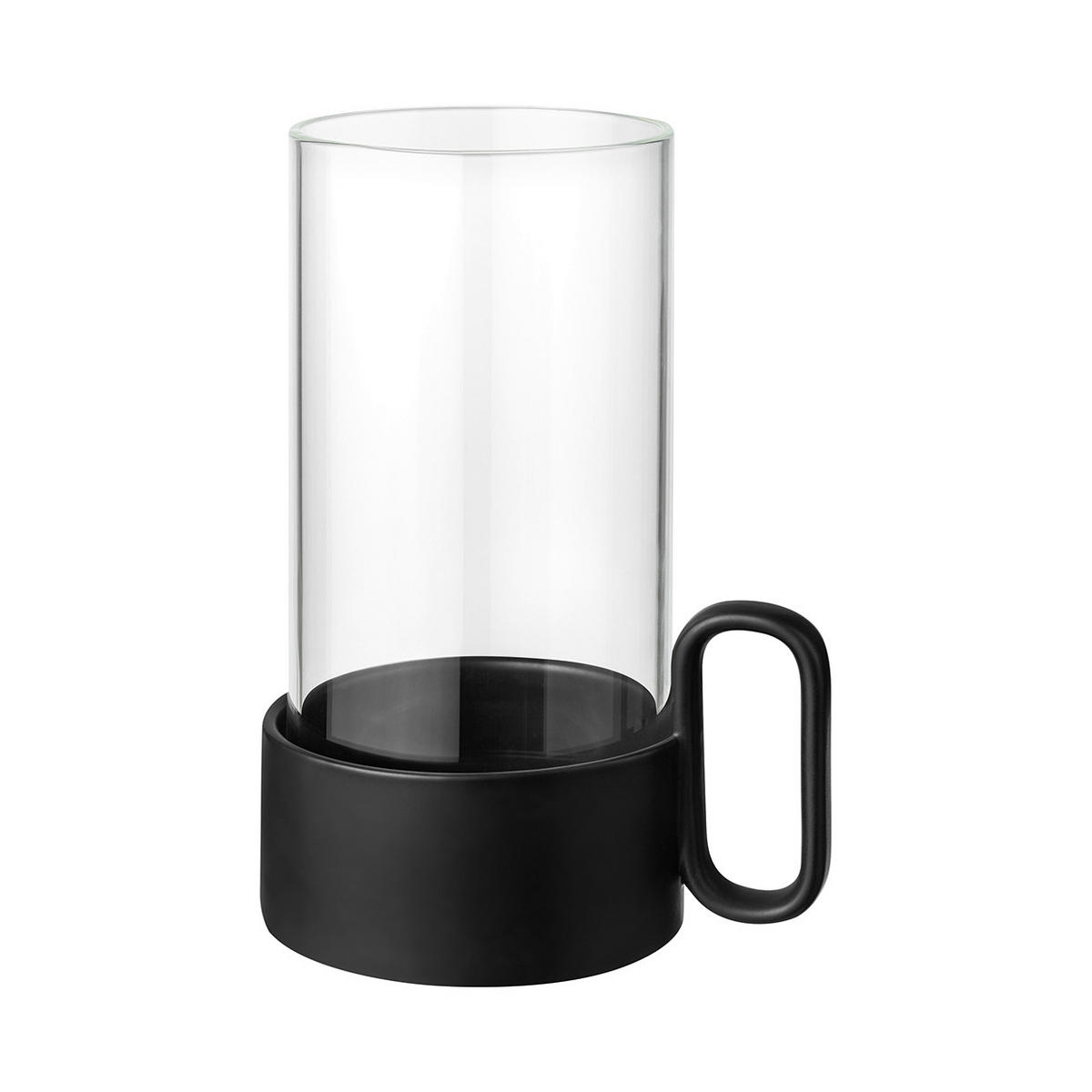 WINDLICHT Schwarz 15/21 cm  - Schwarz, Trend, Glas/Keramik (15/21cm) - Blomus