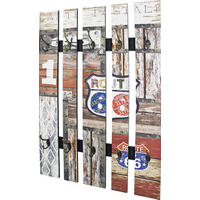 NÁSTENNÝ VEŠIAK, 65/100/9 cm - viacfarebná, Basics, kompozitné drevo (65/100/9cm) - Carryhome