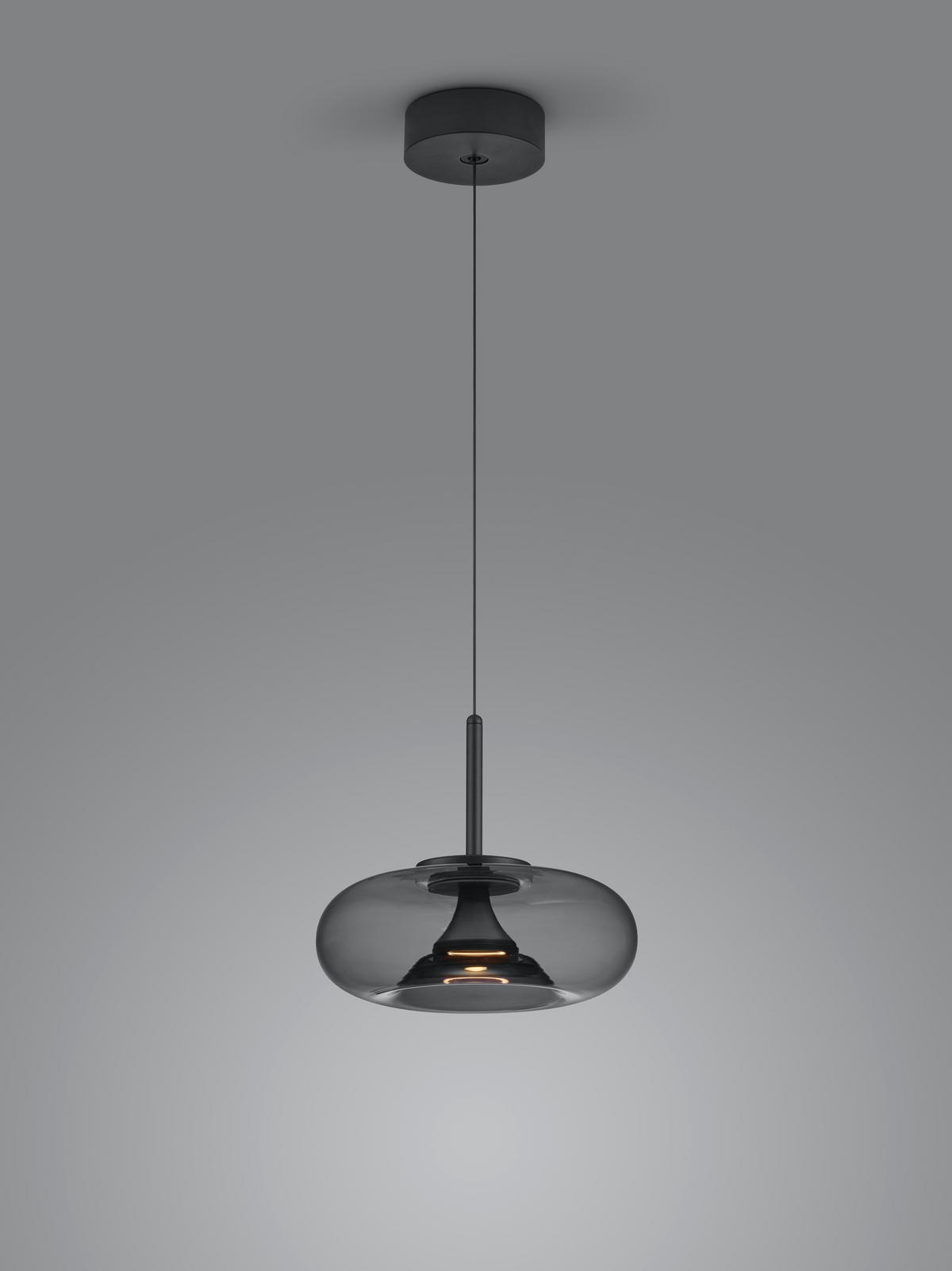 LED-HÄNGELEUCHTE Sica 32/210 cm   - Schwarz, Design, Glas/Metall (32/210cm) - Helestra