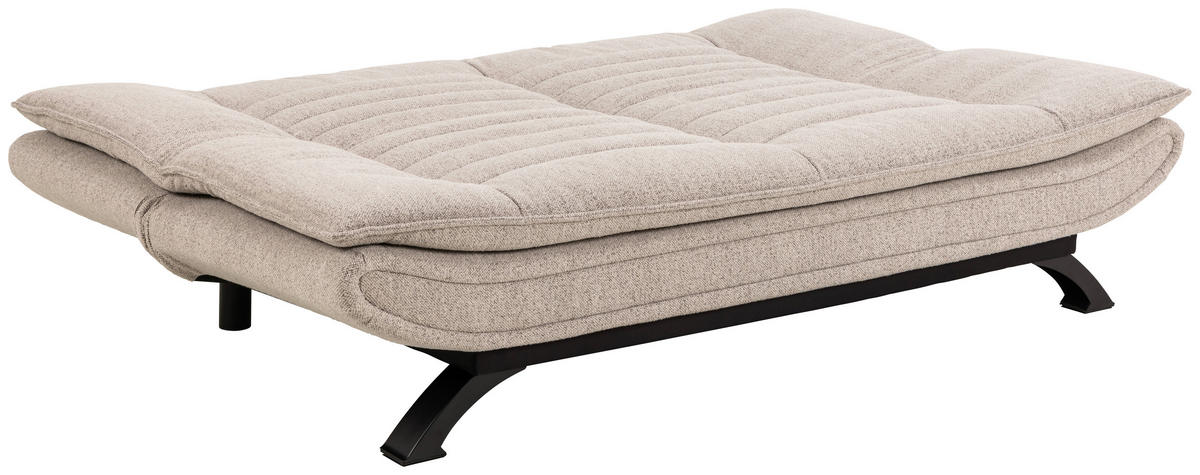ROZKLADACIA POHOVKA, textil, béžová - čierna/béžová, Design, kov/textil (196/91/98cm) - Carryhome