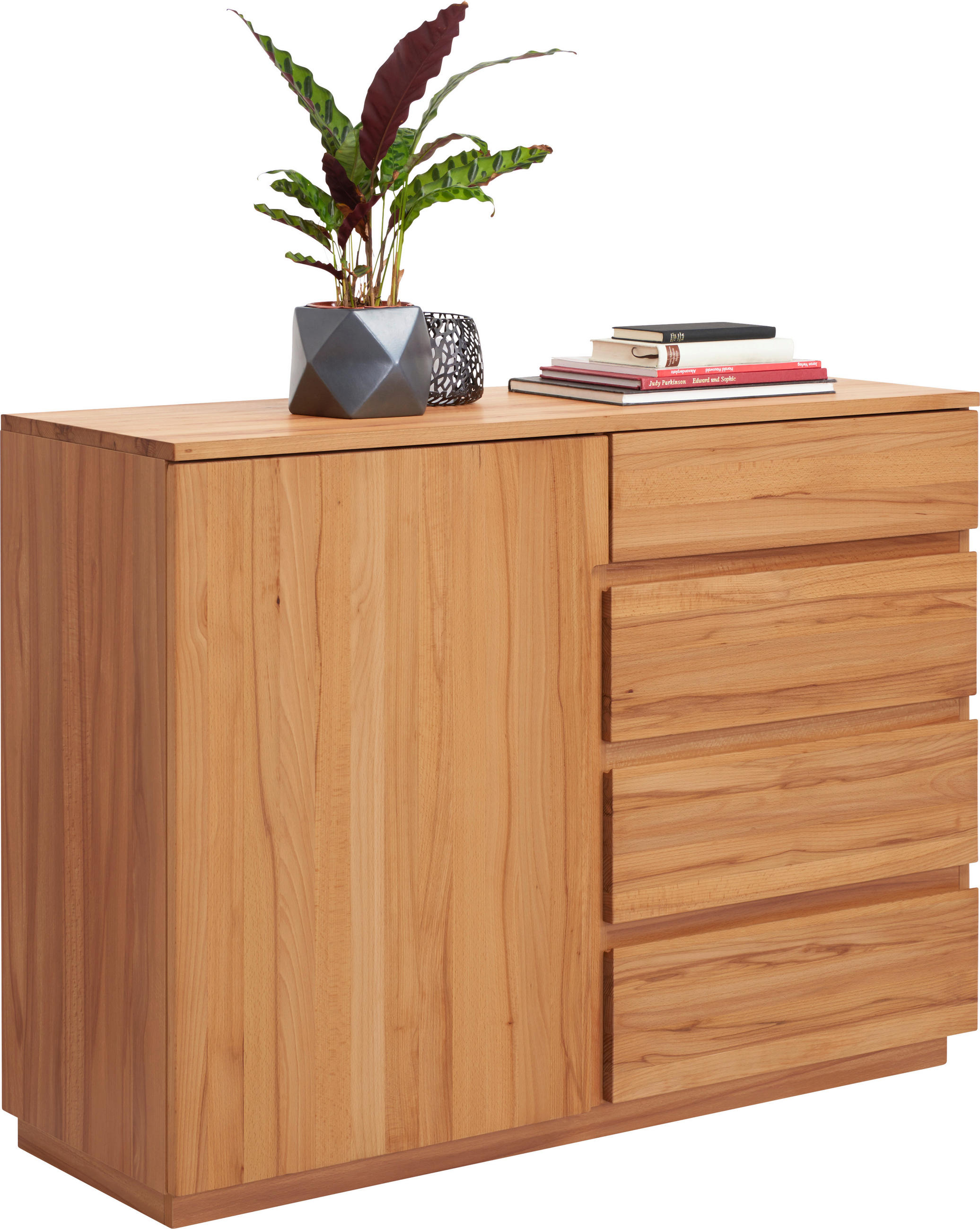 KOMODA, jadrový buk, farby buka, 120/89,2/41 cm - farby buka, Konventionell, drevo/kompozitné drevo (120/89,2/41cm) - Linea Natura