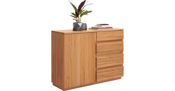 KOMMODE Kernbuche teilmassiv Buchefarben - Buchefarben, KONVENTIONELL, Holz/Holzwerkstoff (120/89,2/41cm) - Linea Natura