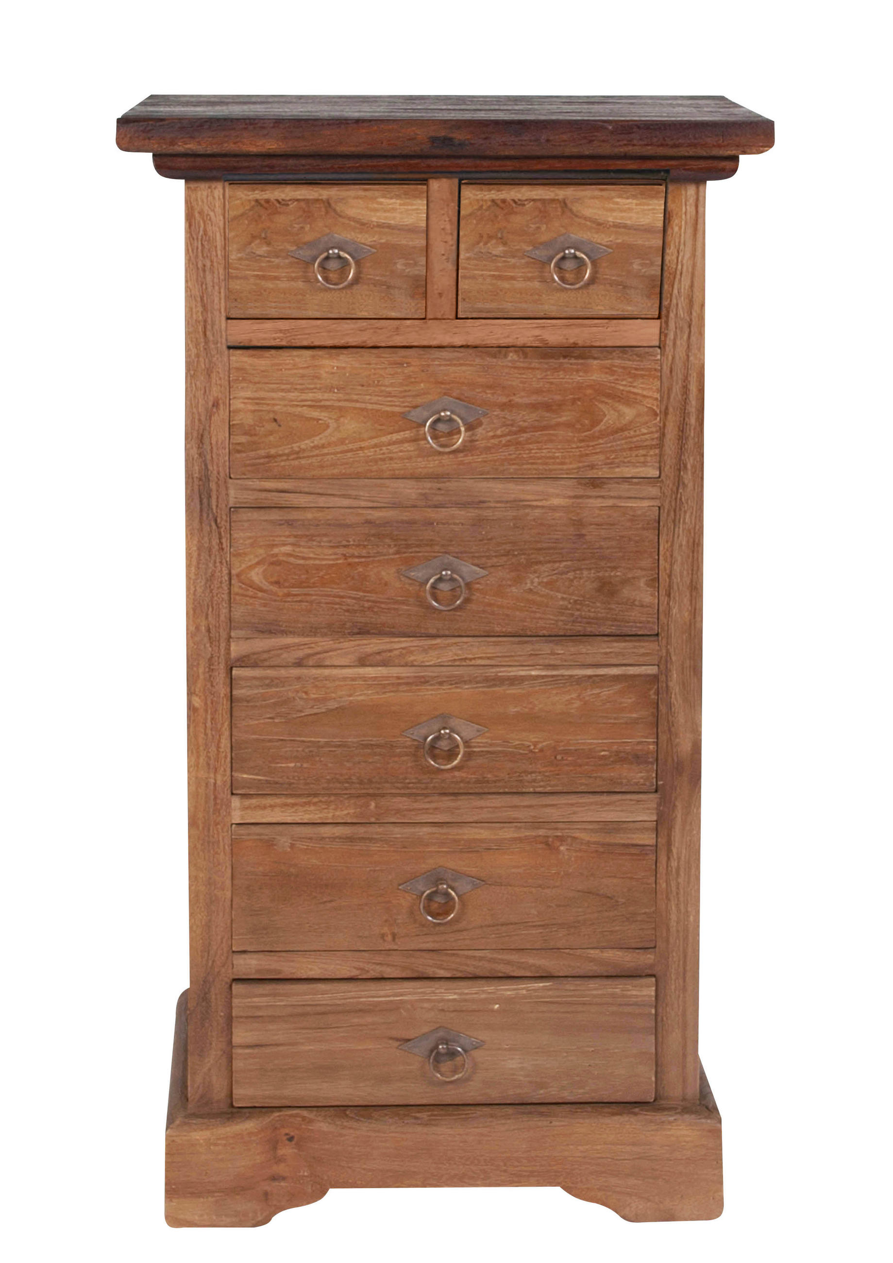 KOMMODE , 53/100/36 cm, 7 Schublade(n)  - Messingfarben/Braun, Design, Holz/Metall (53/100/36cm) - MID.YOU