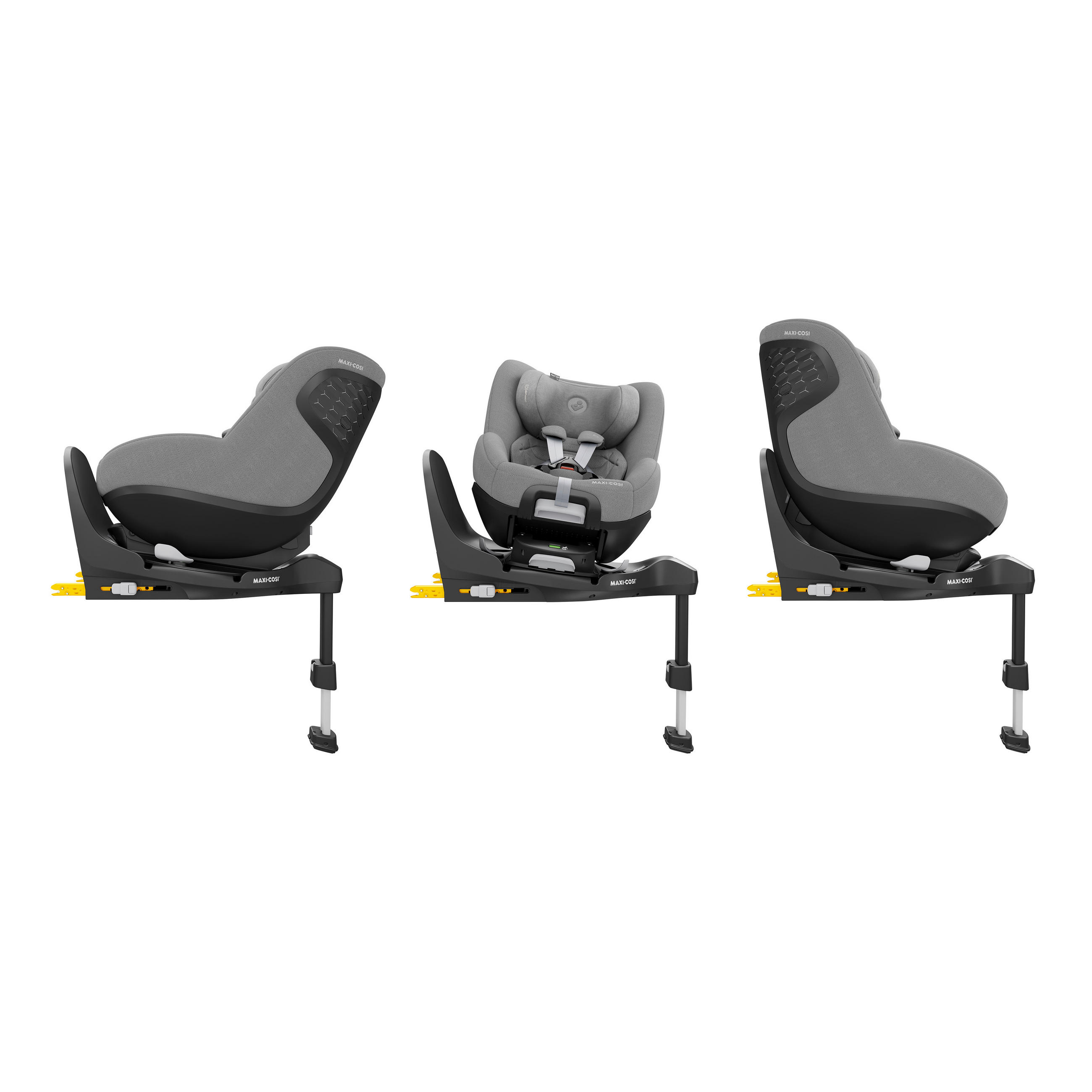 BILBARNSTOL Pearl 360 Pro  - ljusgrå, Basics, metall/textil (43,2/49,6/71,4cm) - Maxi Cosi Pro