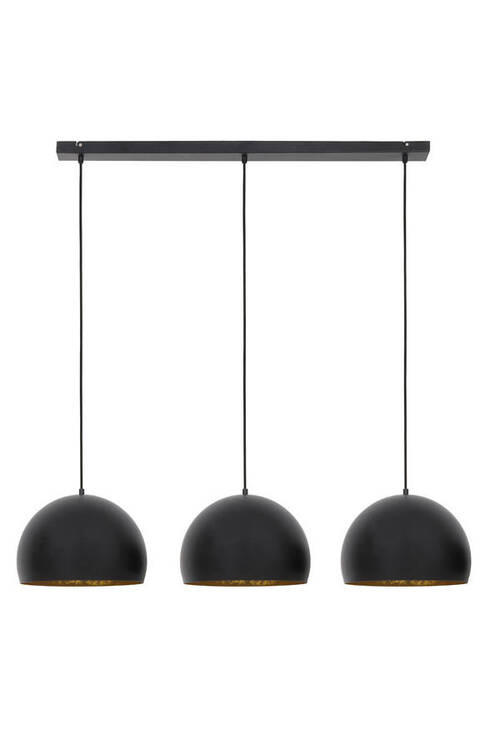 HÄNGELEUCHTE Jaicey 120/33/25 cm   - Goldfarben/Schwarz, Design, Metall (120/33/25cm) - Light & Living