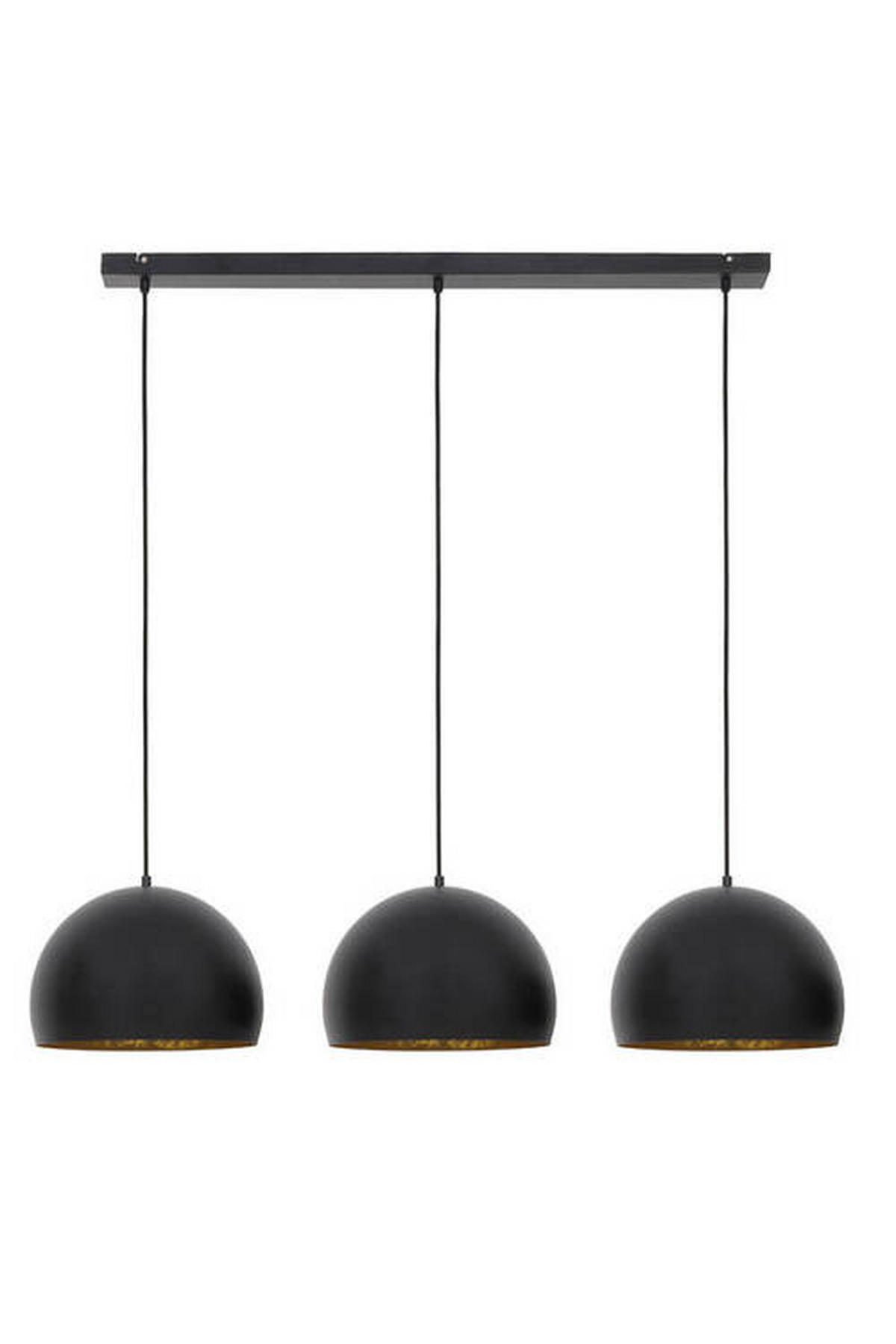 HÄNGELEUCHTE Jaicey 120/33/25 cm   - Goldfarben/Schwarz, Design, Metall (120/33/25cm) - Light & Living