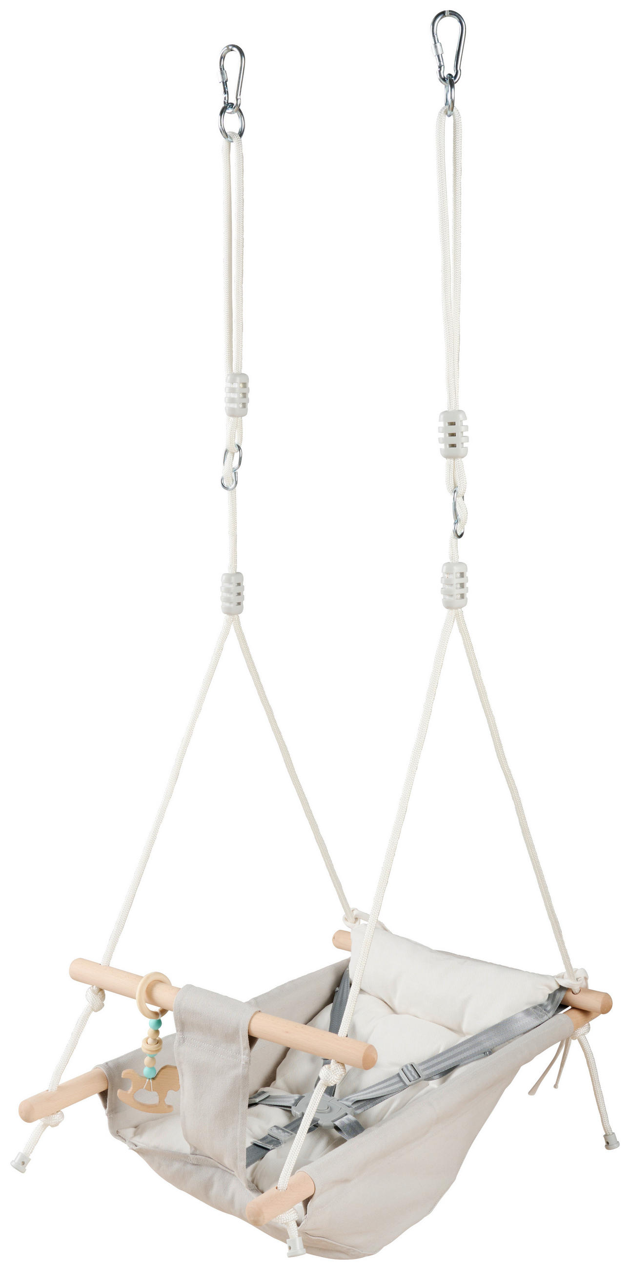 GUGALNICA ZA DOJENČKE - siva/bela, Basics, kovina/umetna masa (45/70/170cm) - My Baby Lou