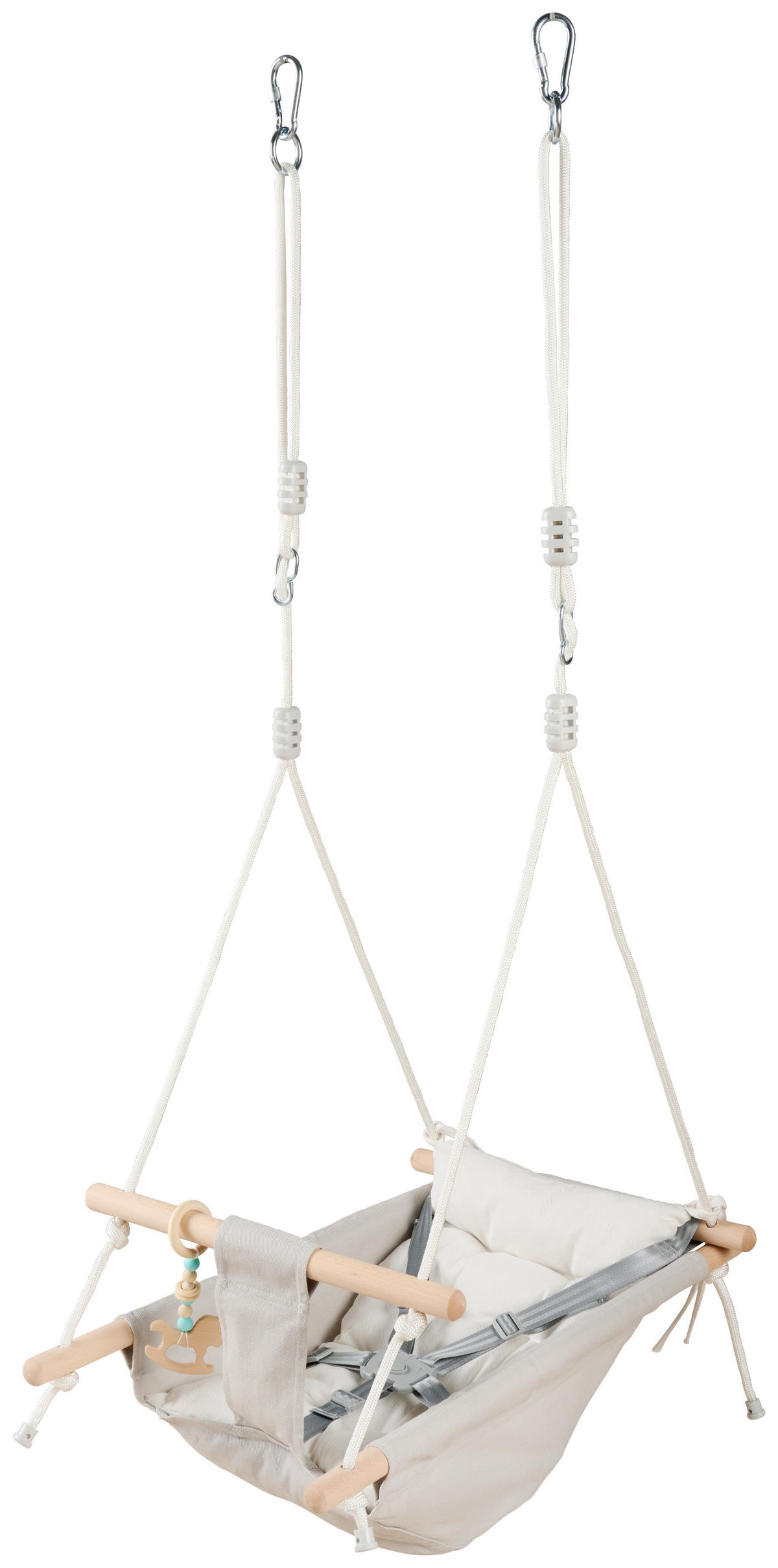 GUGALNICA ZA DOJENČKE - siva/bela, Basics, kovina/umetna masa (45/70/170cm) - My Baby Lou