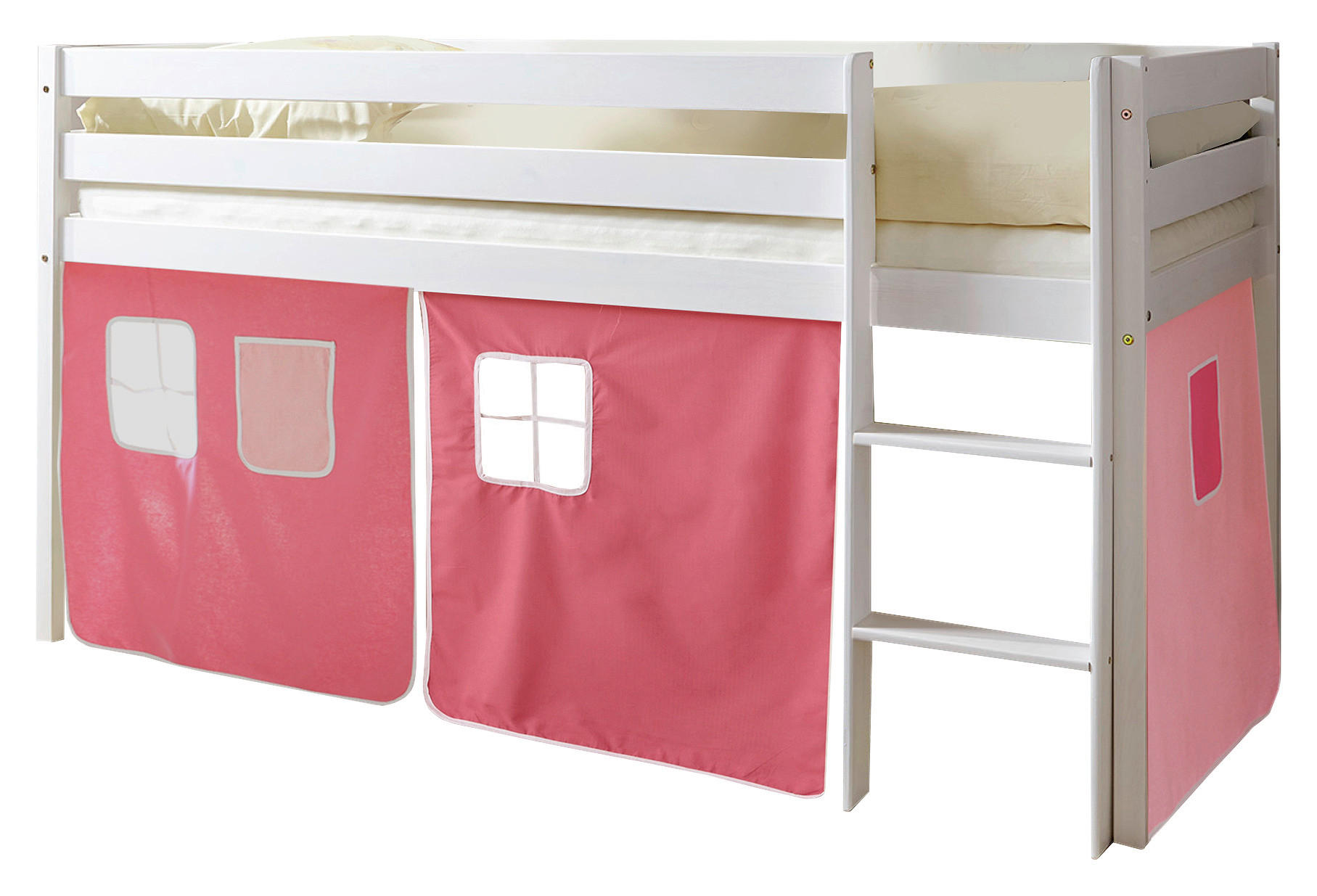 Livetastic VYSOKÁ POSTEL, 90/200 cm, růžová, bílá, pink