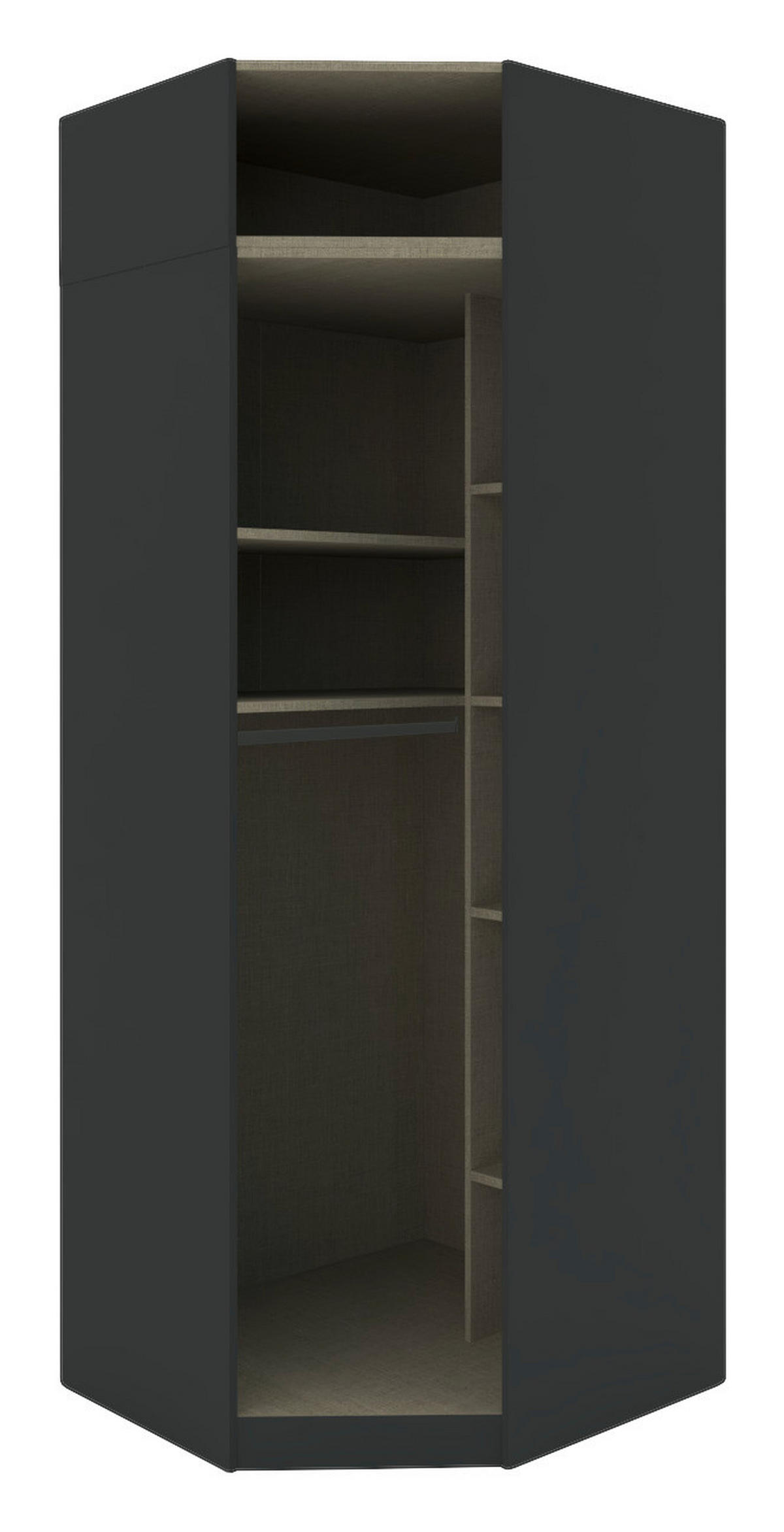 ECKSCHRANKKORPUS 91,1/242,2/91,1 cm  - Anthrazit, Konventionell, Holzwerkstoff (91,1/242,2/91,1cm) - Hom`in