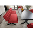 SITZBANK 220/87/70-86 cm  in Rot  - Rot/Schwarz, KONVENTIONELL, Textil/Metall (220/87/70-86cm) - Moderano