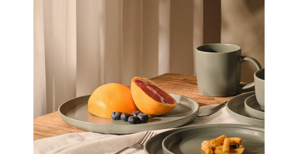 KOMBISERVICE Grün Salerno 16-teilig 4 Personen  - Grün, Trend, Keramik - Novel