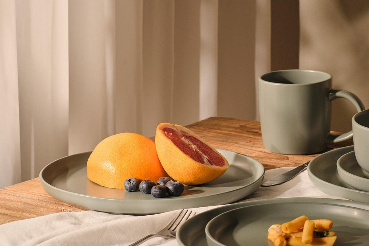 KOMBISERVICE Salerno 16-teilig  - Grün, Trend, Keramik - Novel