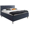 POLSTERBETT San Remo gepolstertes Kopfteil, Lattenrost, Bettkasten 160/200 cm  in Blau  - Blau, Design, Holzwerkstoff/Textil (160/200cm) - Xora