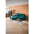 ECKSOFA Petrol Velours  - Petrol/Schwarz, Design, Textil/Metall (181/267cm) - Carryhome