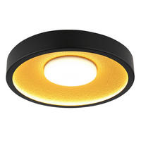 LED-DECKENLEUCHTE 40/8,7 cm   - Goldfarben/Schwarz, Design, Kunststoff/Metall (40/8,7cm) - Globo