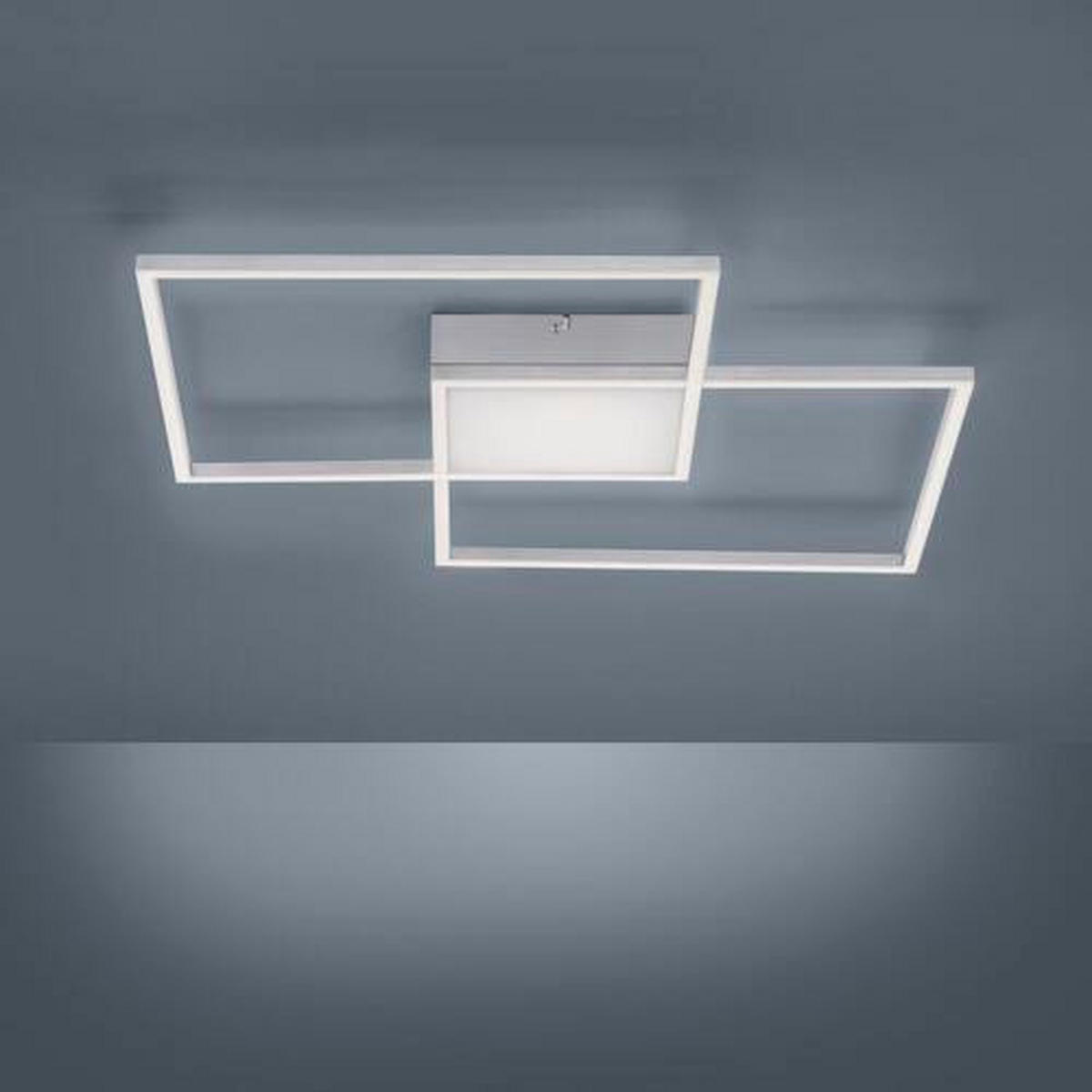 LED-Deckenleuchte 60/60/5,3 cm   - Silberfarben, Design, Kunststoff/Metall (60/60/5,3cm)