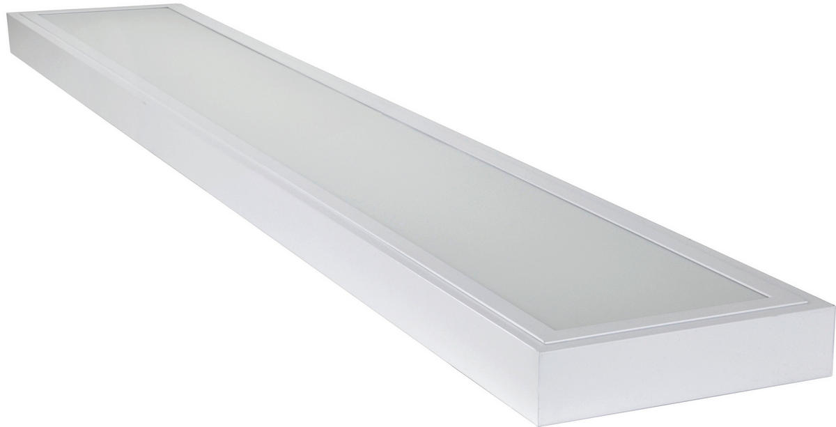 LED-DECKENLEUCHTE Prisma LED 118,5/20/4,5 cm   - Weiß, Basics, Kunststoff/Metall (118,5/20/4,5cm)