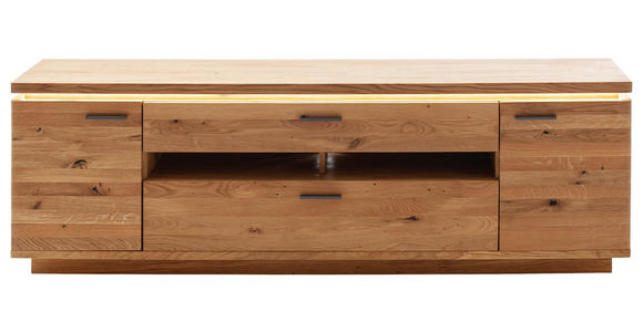 LOWBOARD in 210/68/50 cm - Eichefarben/Anthrazit, Natur, Holz/Holzwerkstoff (210/68/50cm) - Linea Natura