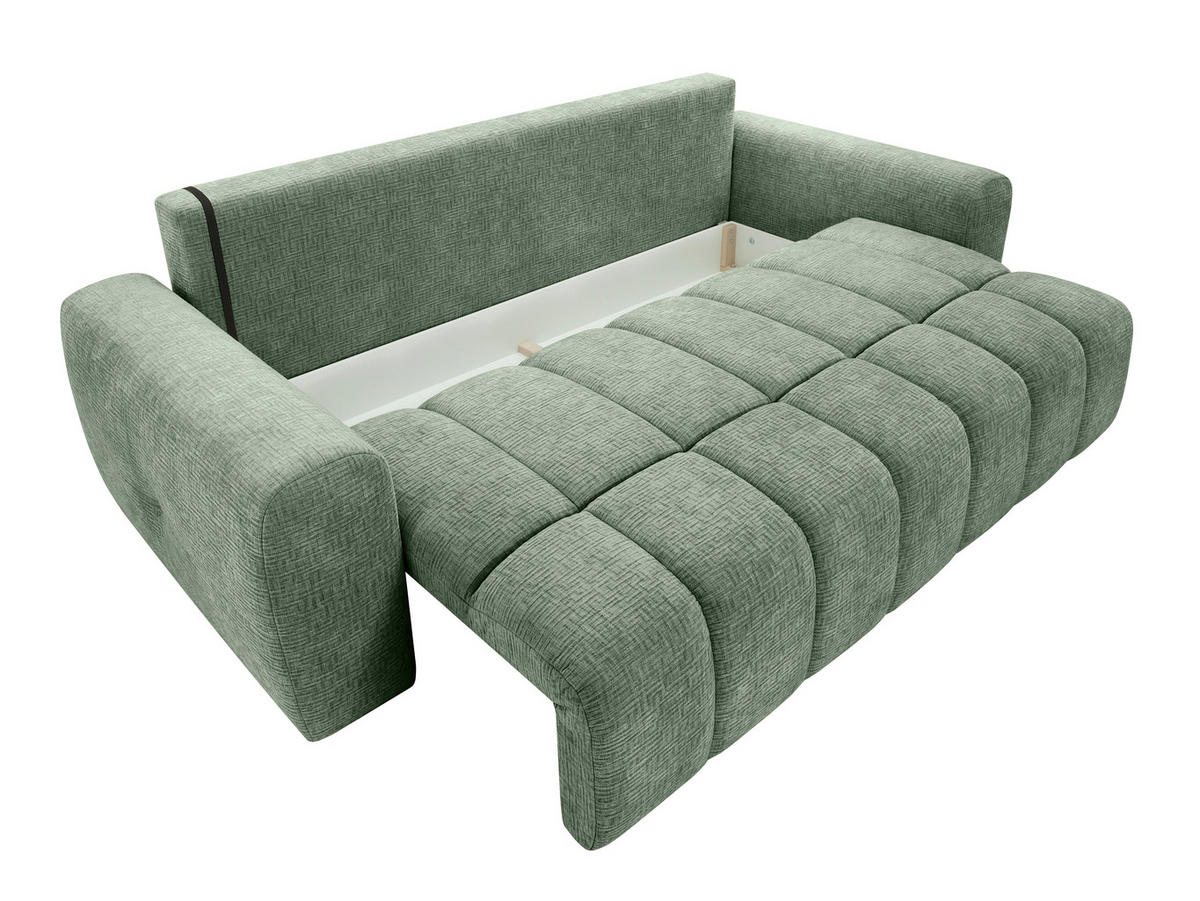 SCHLAFSOFA Grün  - Schwarz/Grün, Design, Kunststoff/Textil (241/90/106cm) - MID.YOU