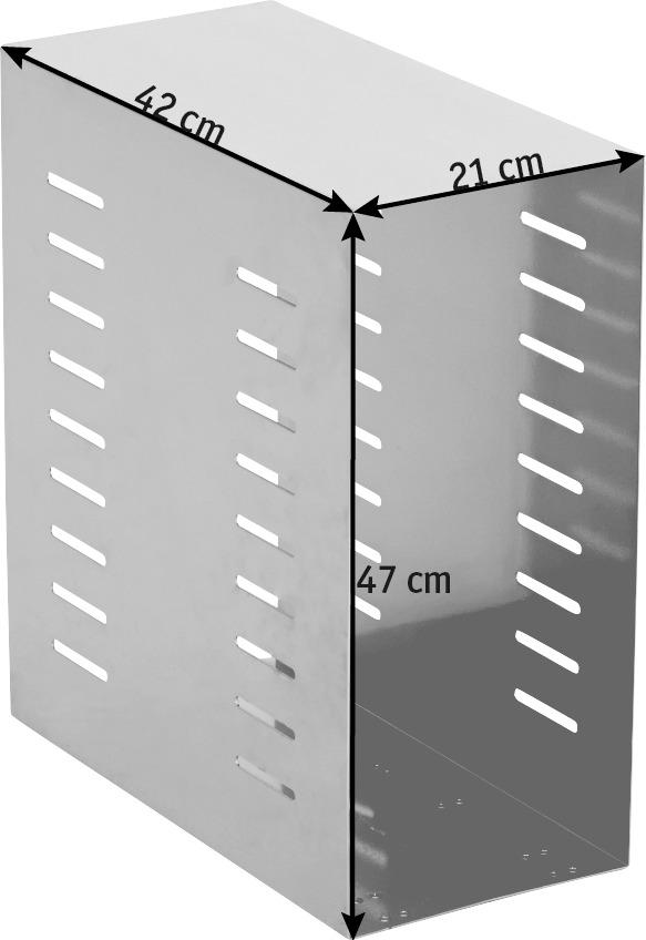 PC-HALTERUNG Metall Alufarben  - Alufarben, KONVENTIONELL, Metall (21/47/42cm) - Venda