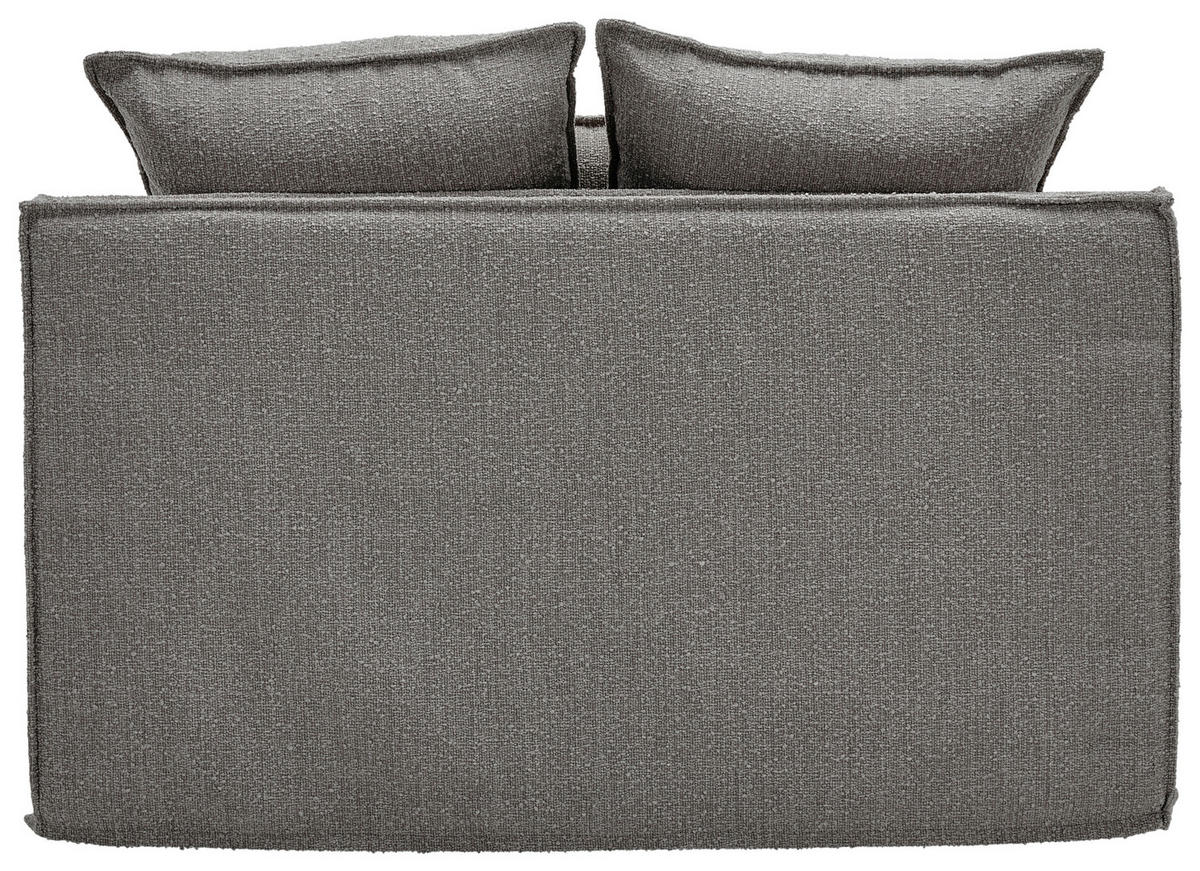 SESSEL in Bouclé Grau  - Schwarz/Grau, Trend, Kunststoff/Textil (129/92/105cm) - Livetastic