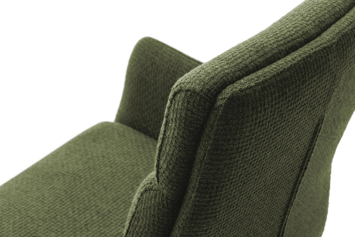 BARHOCKER in Metall, Textil Edelstahlfarben, Olivgrün  - Edelstahlfarben/Olivgrün, Design, Textil/Metall (54/84/52cm) - Dieter Knoll