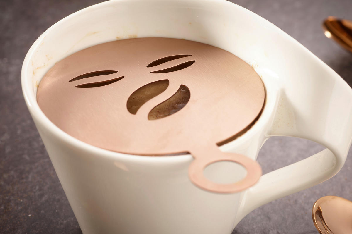 KAFFEESET 23-teilig  - Kupferfarben, Design, Metall (10,5cm) - Echtwerk