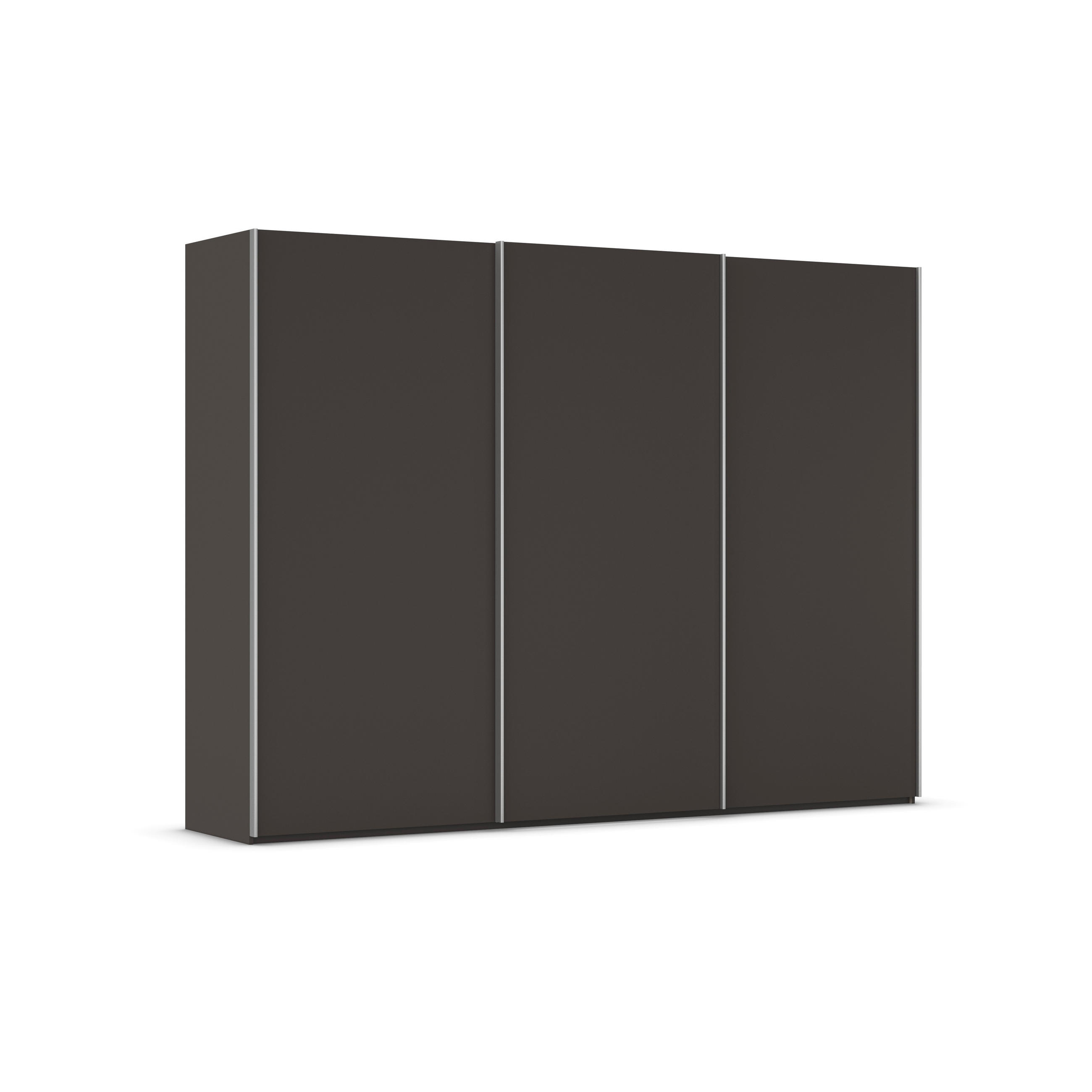 Rauch Möbel Schwebetürenschrank Taro Graphit, Alu 301x223x69 cm
