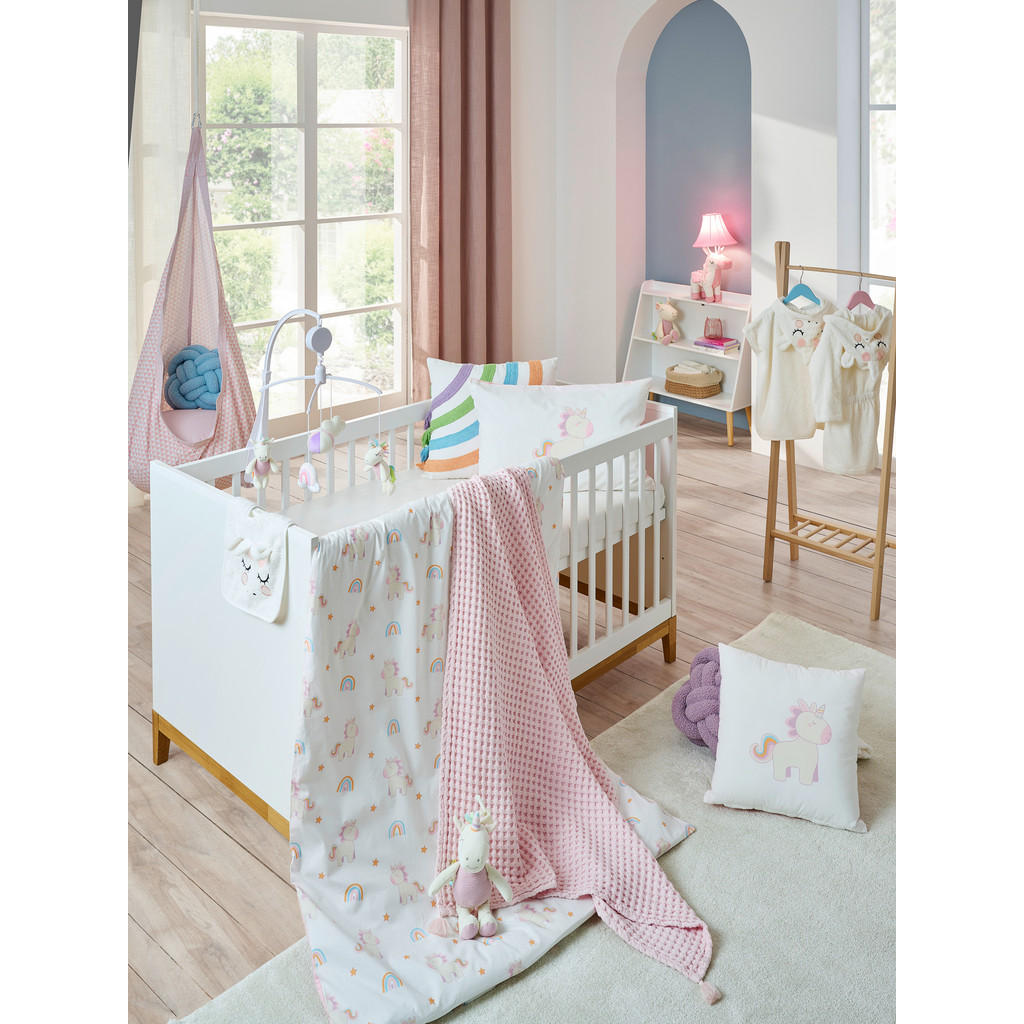 Thumbnail - Patinio Kapuzenbadetuch Samy, Weiß, Textil, Einhorn, 75x75 cm, Oeko-Tex® Made IN Green, saugfähig, durchgefärbt, schadst...