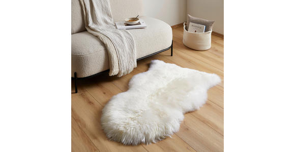 SCHAFFELL 65-70/100-105 cm Adelaide - Weiß, Natur, Fell (65-70/100-105cm) - Linea Natura